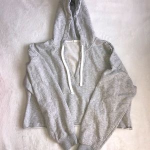 v-neck hoodie